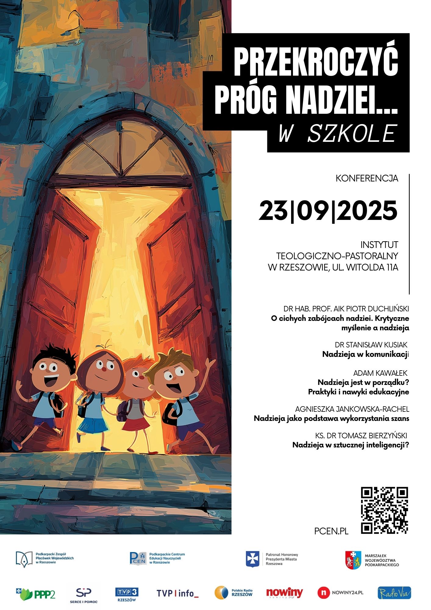 Plakat konferencji: Przekroczyć próg nadziei w szkole