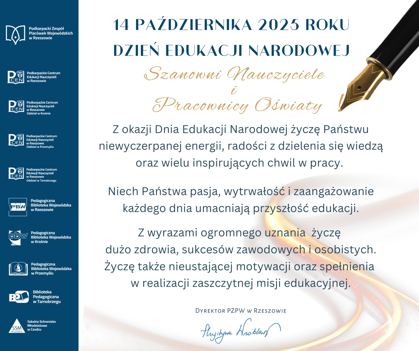 Życzenia zokazji dnia Edukacji Narodowej 2025