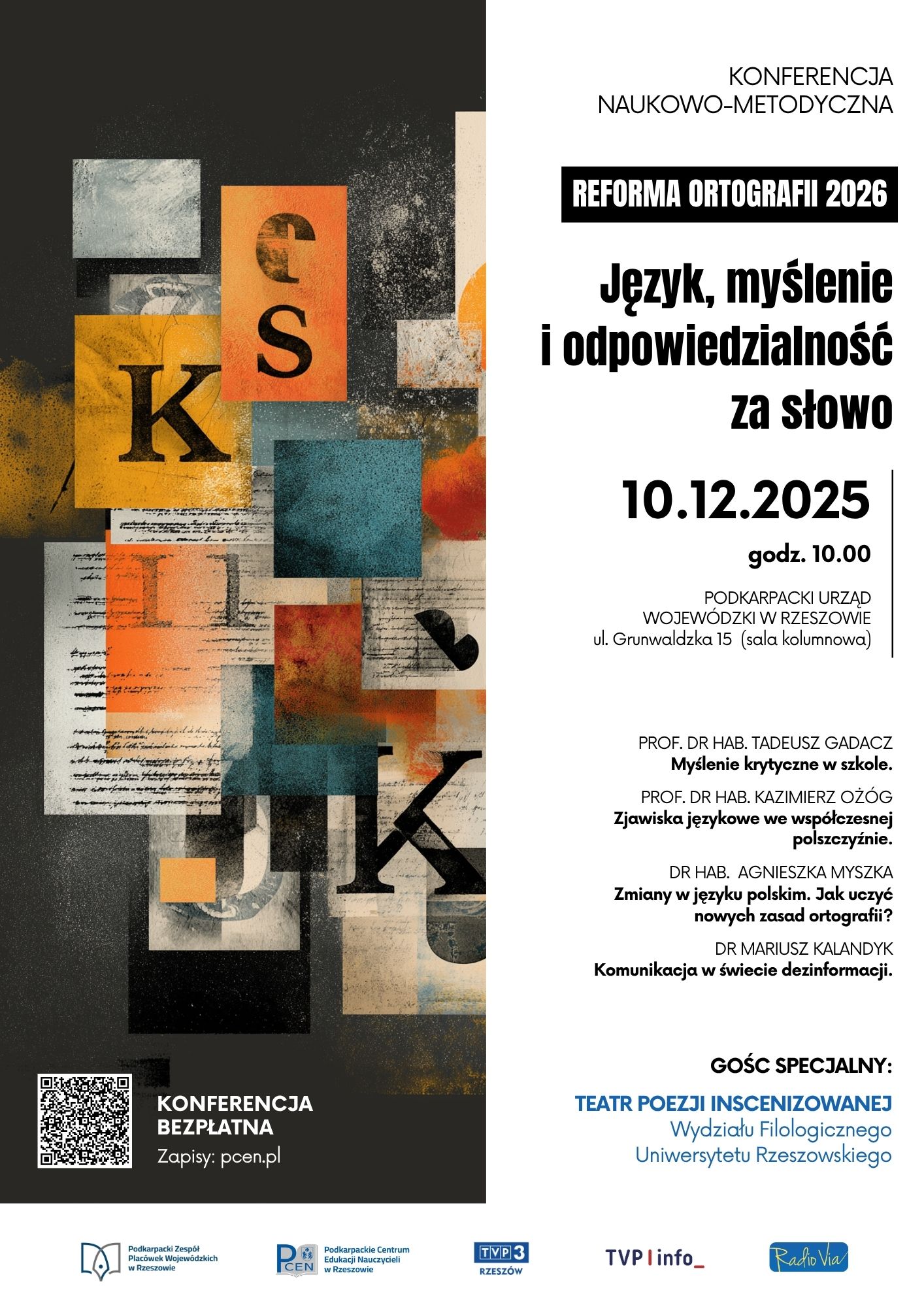 Reforma ortografii 2026 - konferencja