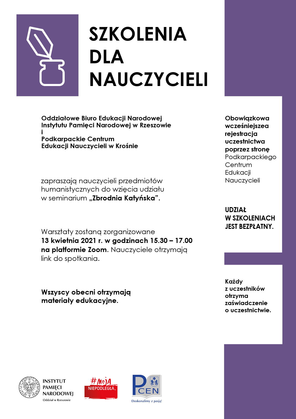 Szkolenia zbrodnia katyńska 13 04 2021